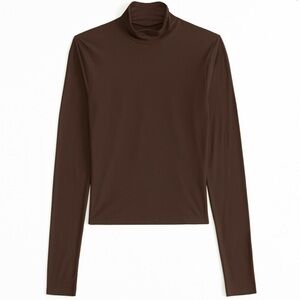 A&F Soft Matte Seamless Long-Sleeve Cropped
Mockneck Top